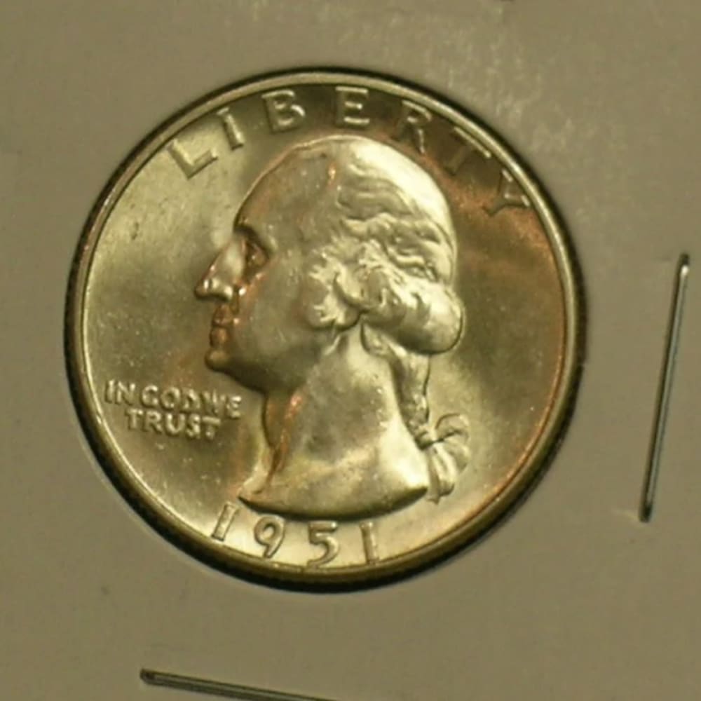 1951-S Sharp Washington Quarter - Luster - (AE11-4)